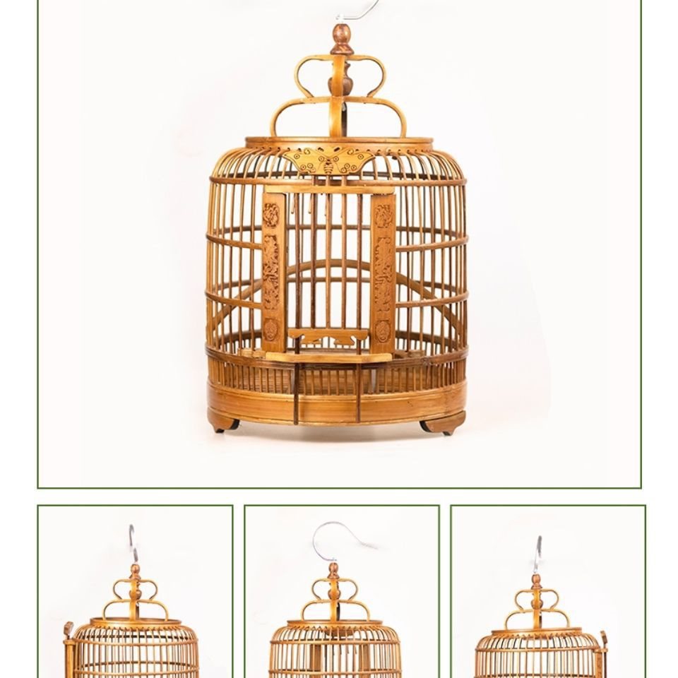 24小型黄豆鸟笼包邮绣眼鸟笼小号麻料鸟珍珠鸟文鸟相思玉鸟笼子