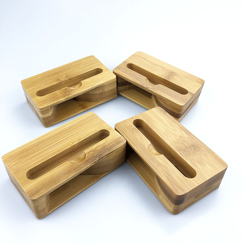 厂家供 网红竹子扩音支架纯色竹木质手机支架 批发多功能竹制底座