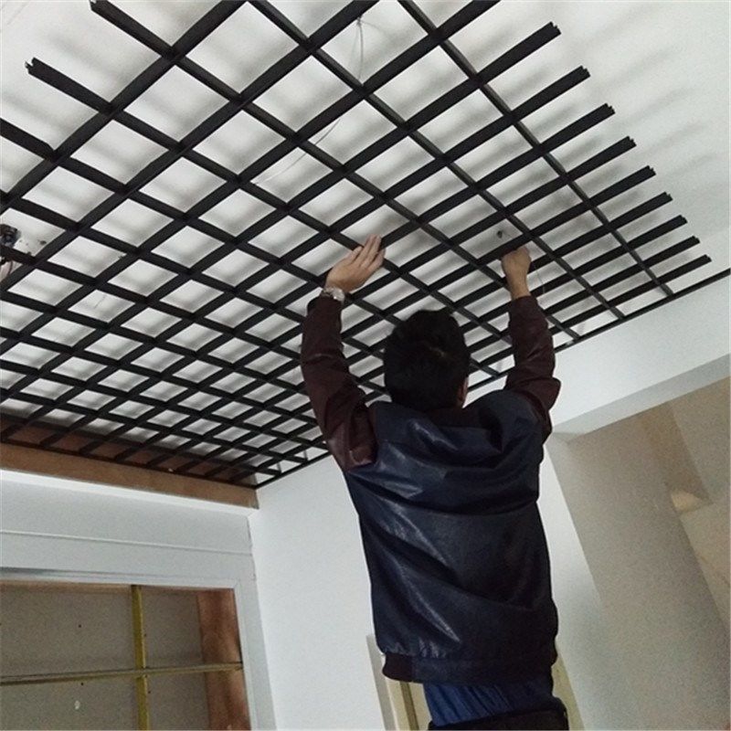 吊顶料格栅铁黑格栅吊顶葡萄架子格子吊顶天花网格铝格栅商铺大厅