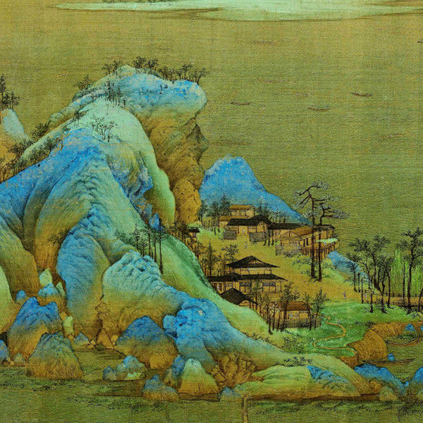 王希孟千里江山图宣纸画芯名人字画高清还原艺术微喷临摹学习范本