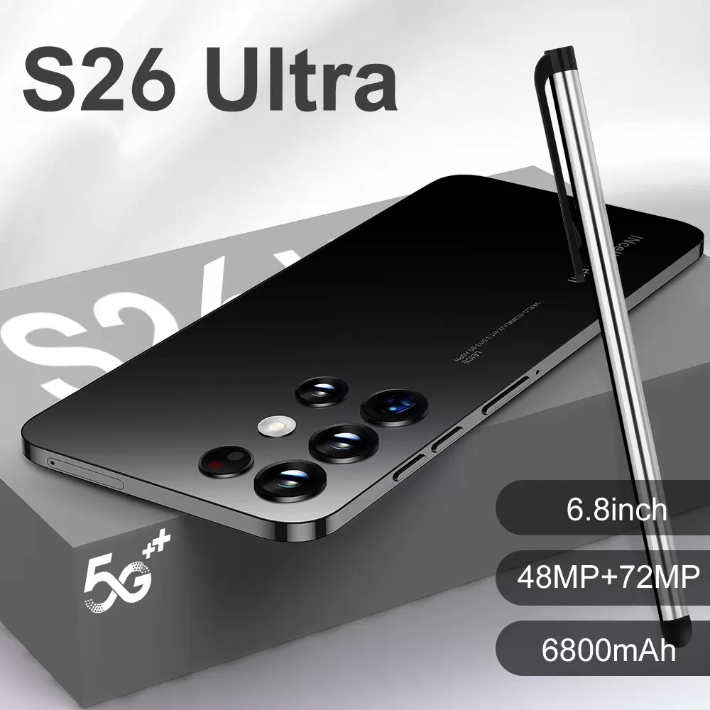 爆款跨境手机S26 Ultra+外贸专供机16+1T大内存高清屏一体机工厂