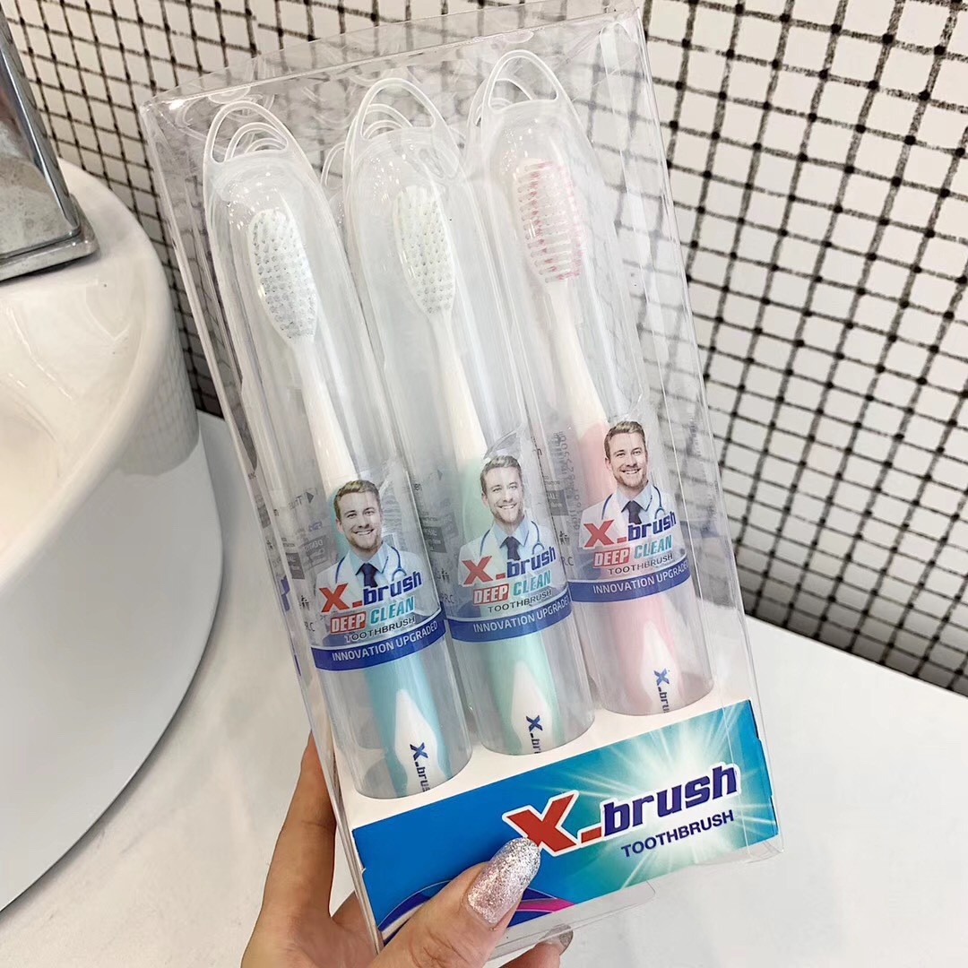 Four Generation Adult Toothbrush 12 PCs Boxed Independent Household Wide Bristle Export American Toothbrush Soft Bristle Wholesale