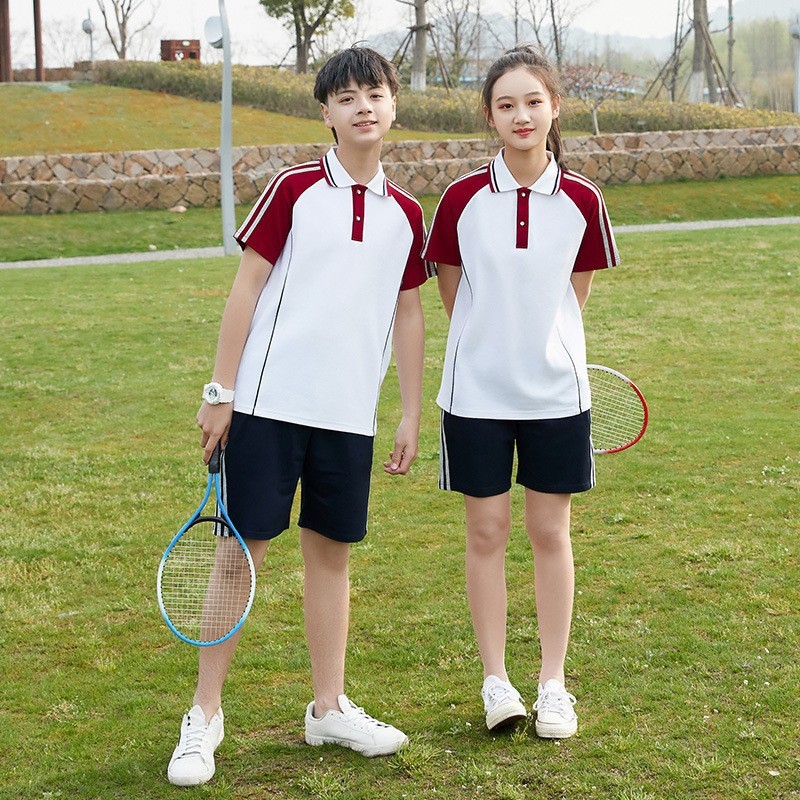 2024年新款中小学生校服夏装短袖长短裤套装夏季儿童班服初中生