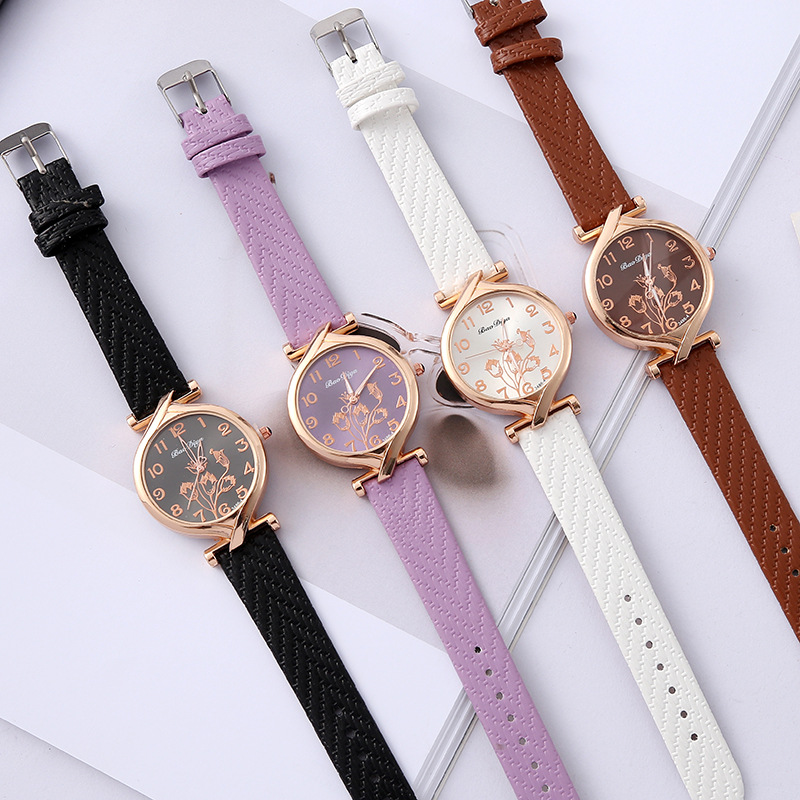 Mori Style Small Dial Fashion Quartz Watch Korean Style Student Compact Watch Creative Printing Dial Watch Wholesale