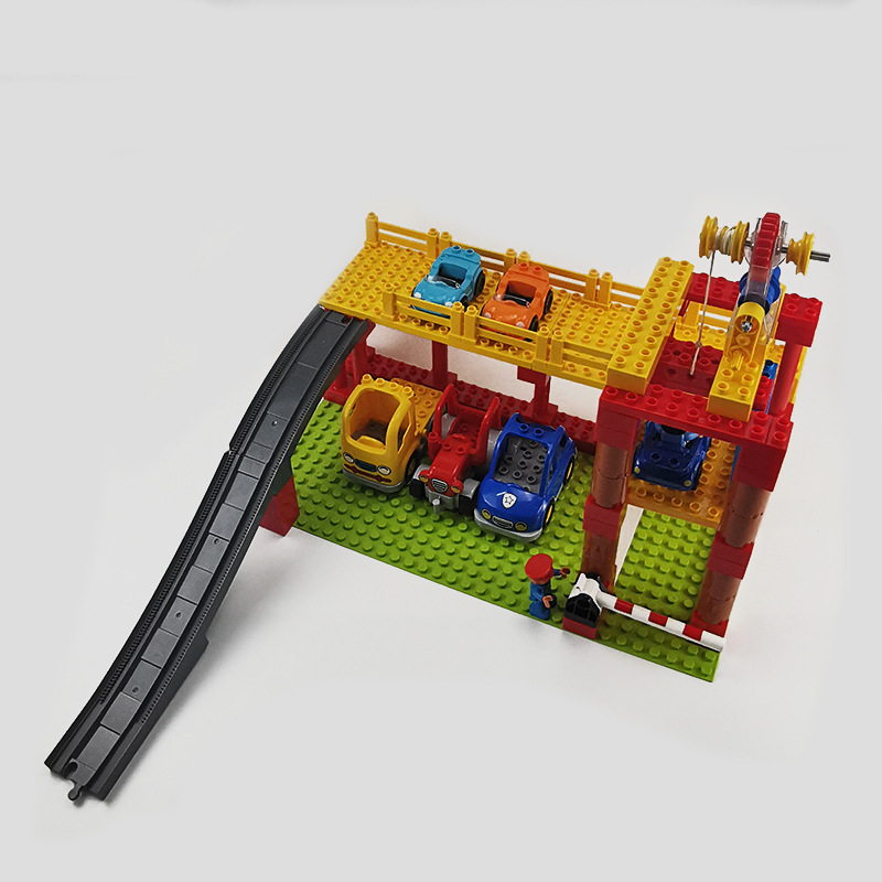 大颗粒积木兼容乐高创意拼搭游览车游乐设施散装配件儿童拼装玩具