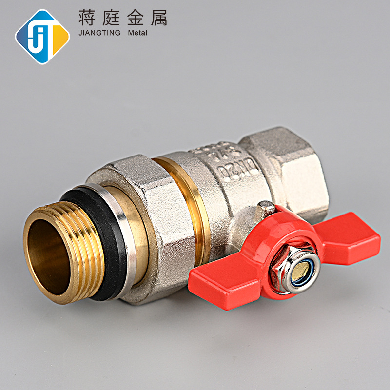 Factory Direct Sales Brass Ball Valve Internal and External Thread Movable Disc Handle Ball Valve Electroplating Manual Ball Valve 4 Points 6 Points -- 1 Inch 2