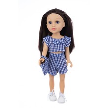 18寸搪胶娃娃美国女孩娃娃玩具时尚换装玩偶白皮肤长头发娃娃定制
