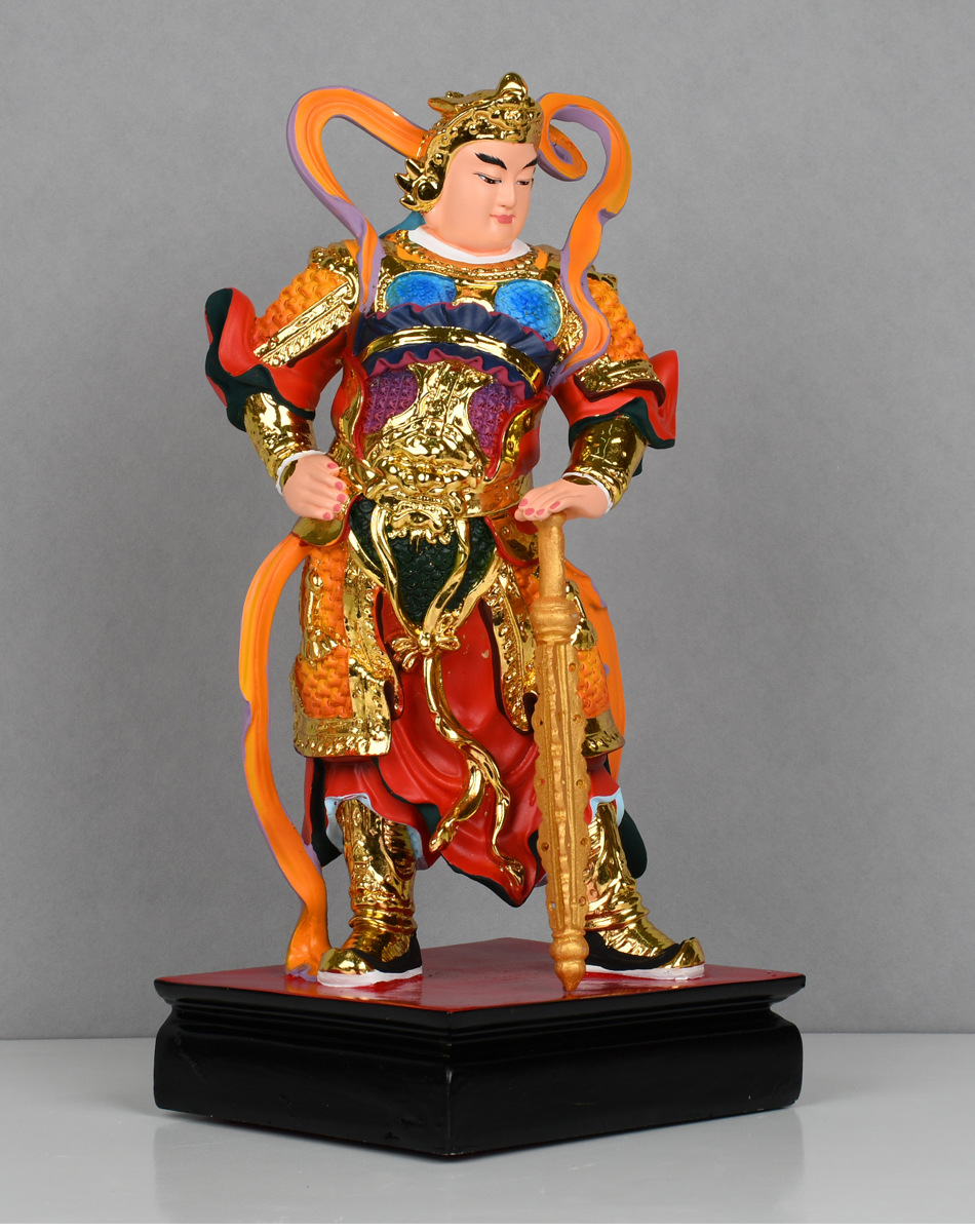 韦陀伽蓝菩萨佛像家用门神佛教大护法韦驮关公神像关羽寺庙摆件