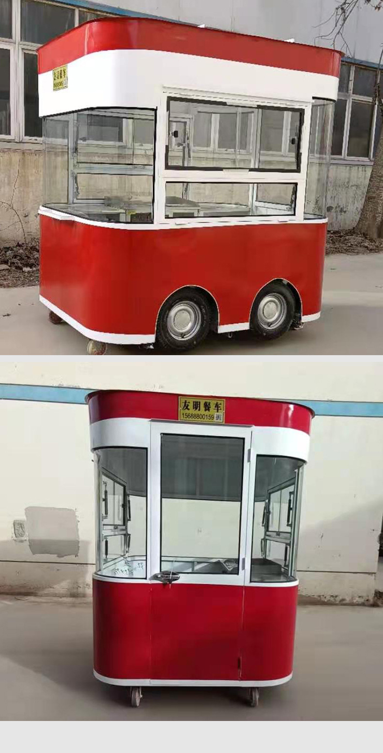 手推地摊商用小吃车电动四轮多功能餐车早餐流动摆摊快餐移动车