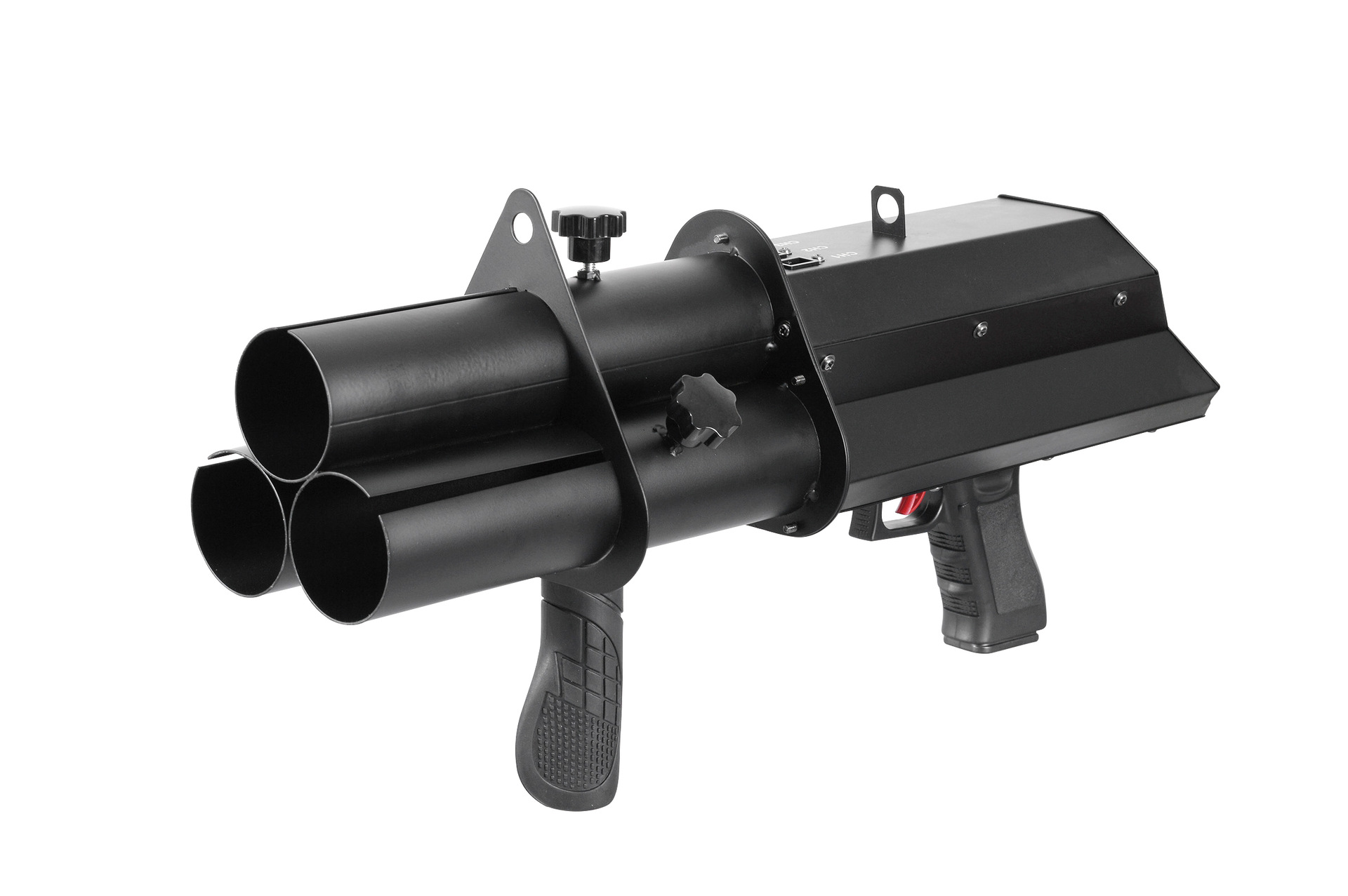 直销礼花彩带枪三头喷射电子彩带设计 酒吧舞台夜场discodj手持枪