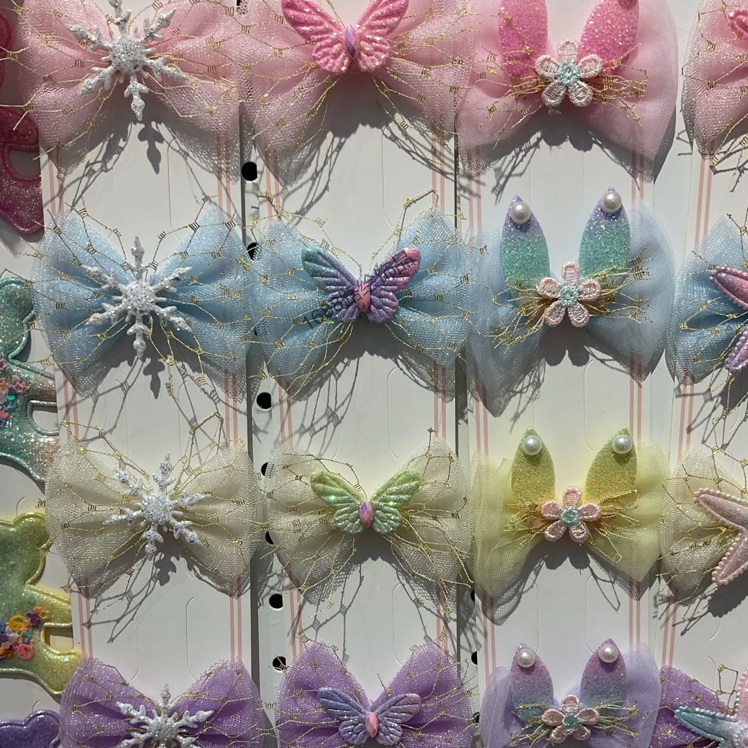 金色织网网纱蝴蝶结手工diy饰品配件箱包头饰发带发圈配饰饰品