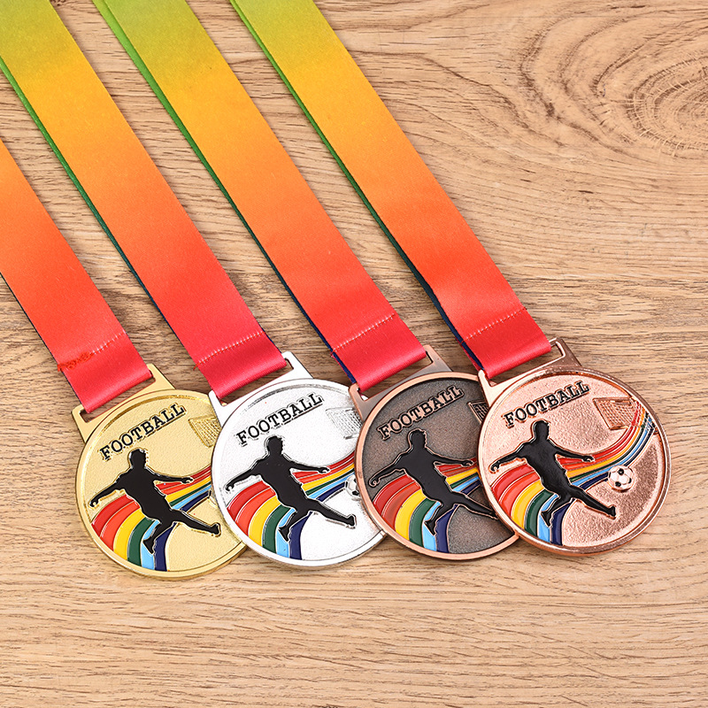 厂家批发足球比赛金属奖牌 幼儿园运动会奖品挂牌儿童奖章挂牌