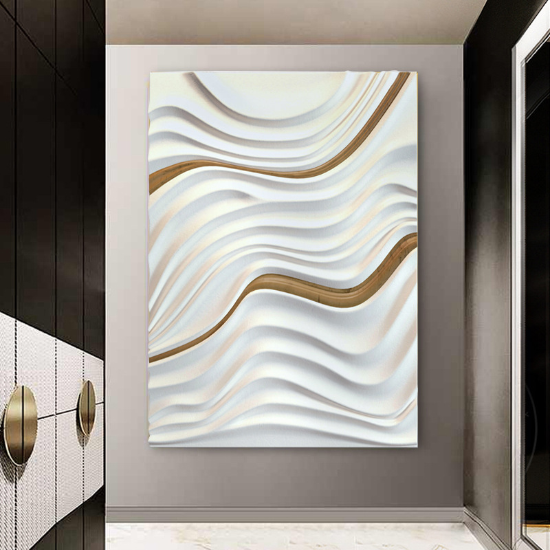 北欧现代侘寂风3d立体浮雕抽象挂画肌理画玄关装饰画木雕客厅壁画