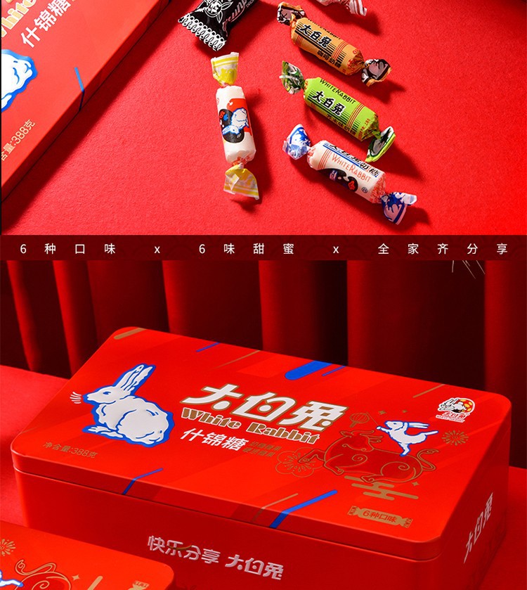 商品描述储存条件常温热卖月份全年包装规格大白兔克什锦糖(牛气冲天