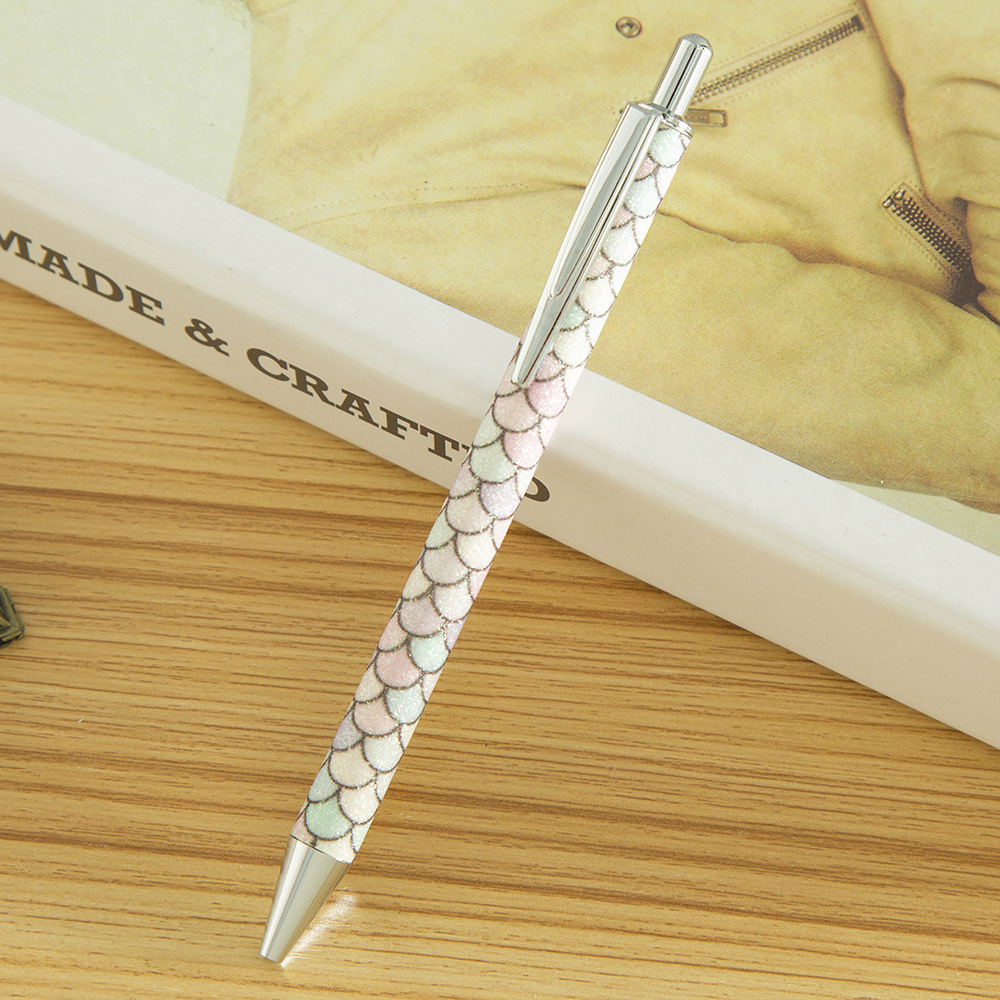 In Stock Wholesale Pu Retractable Ballpoint Pen Creative Scale Gift Pen Metal Advertising Ballpoint Pen
