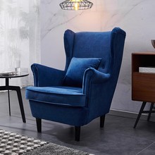北欧单人沙发美式斯佳蒙老虎椅简约布艺高背椅现代乡村休闲客厅
