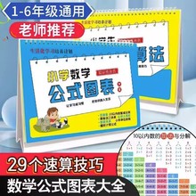 小学数学台历单本正反两用 极简速算法公式图表 小学生知识性台历