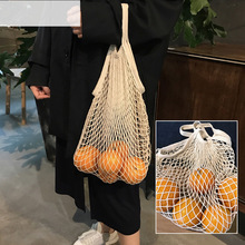 买菜包网洞网兜袋可折叠超市水果购物袋手工编织环保手提袋坤贸贸