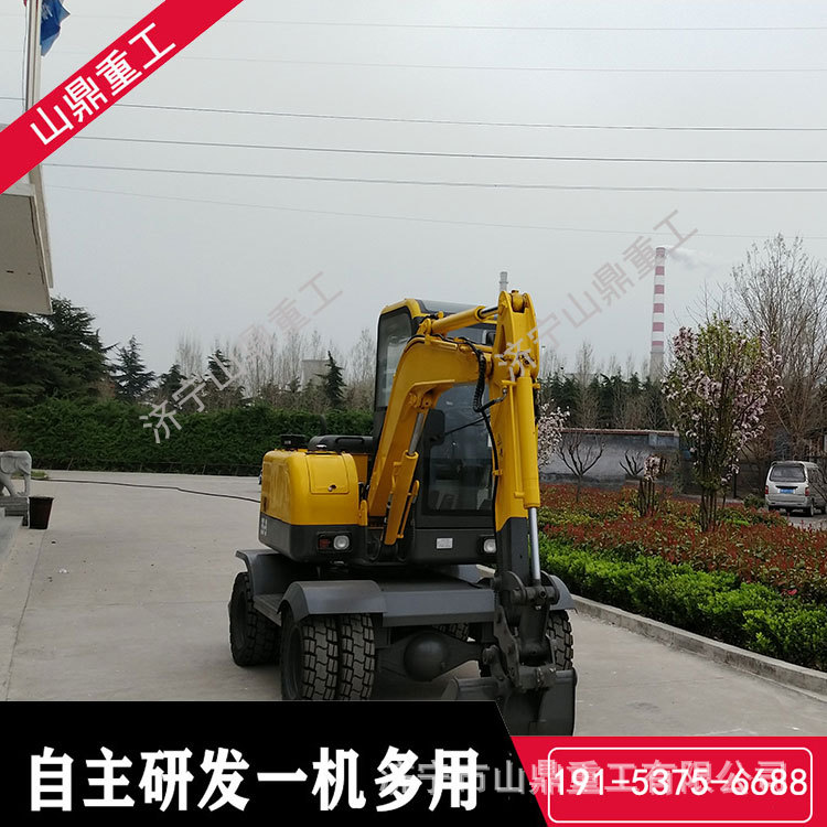济宁山鼎小型轮式挖掘机 轮式小型35挖掘机 轮式小型35挖掘机斗容