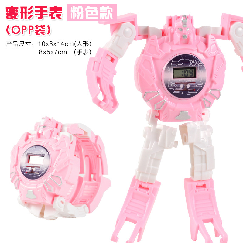 Creative Children's Day Educational Transformation Figure Toy Boys and Girls Student Gift Robot Electronic Watch Supply