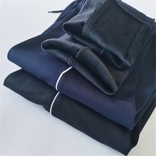 校服裤子小学生加绒冬季一条杠男女初中加厚保暖黑色藏蓝色校裤