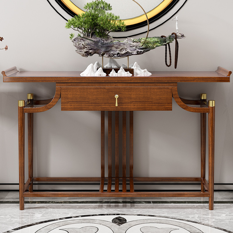 红木家具条案实木花几玄关置物架花梨中式刺猬紫檀花架供桌酸枝红木