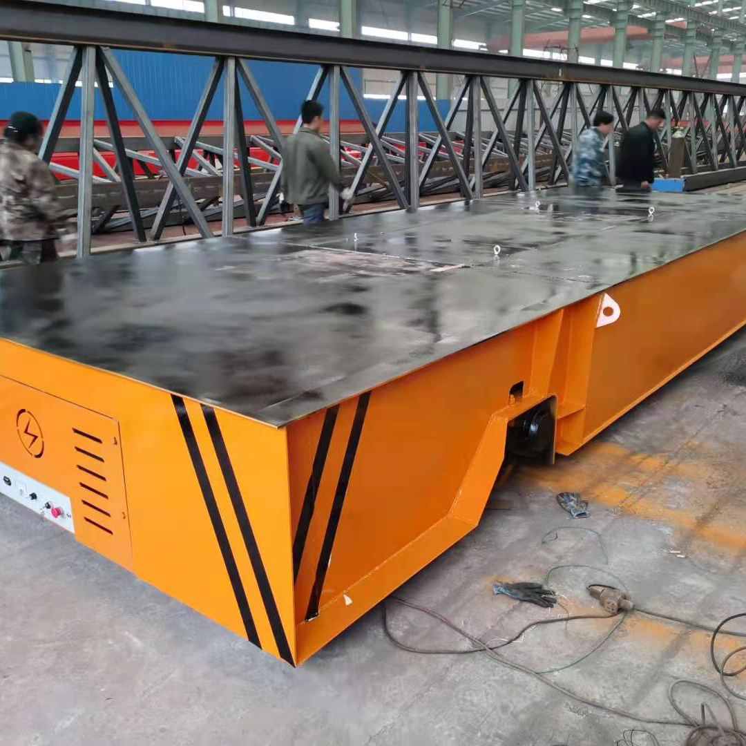 工厂现做车间轨道地平车 电动货物搬运车 10t20t蓄电池轨道平板车