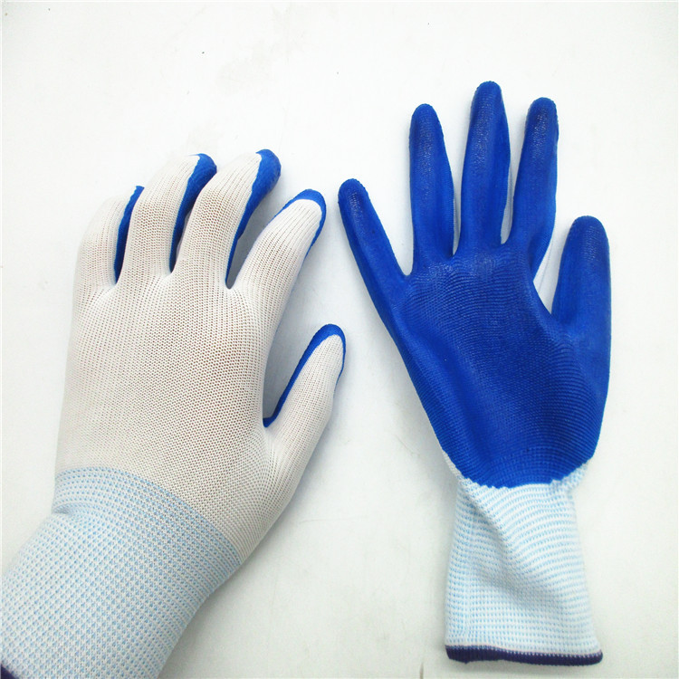 兰丁青手套非一次性丁腈晴9寸蓝色乳胶合成橡胶手套pvc家务手套