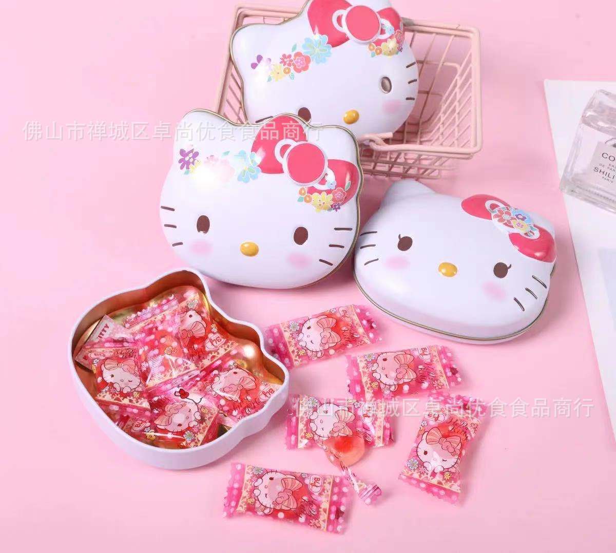 西班牙进口零食百利佳凯蒂猫爱心形果汁软糖36g qq糖卡通儿童糖果