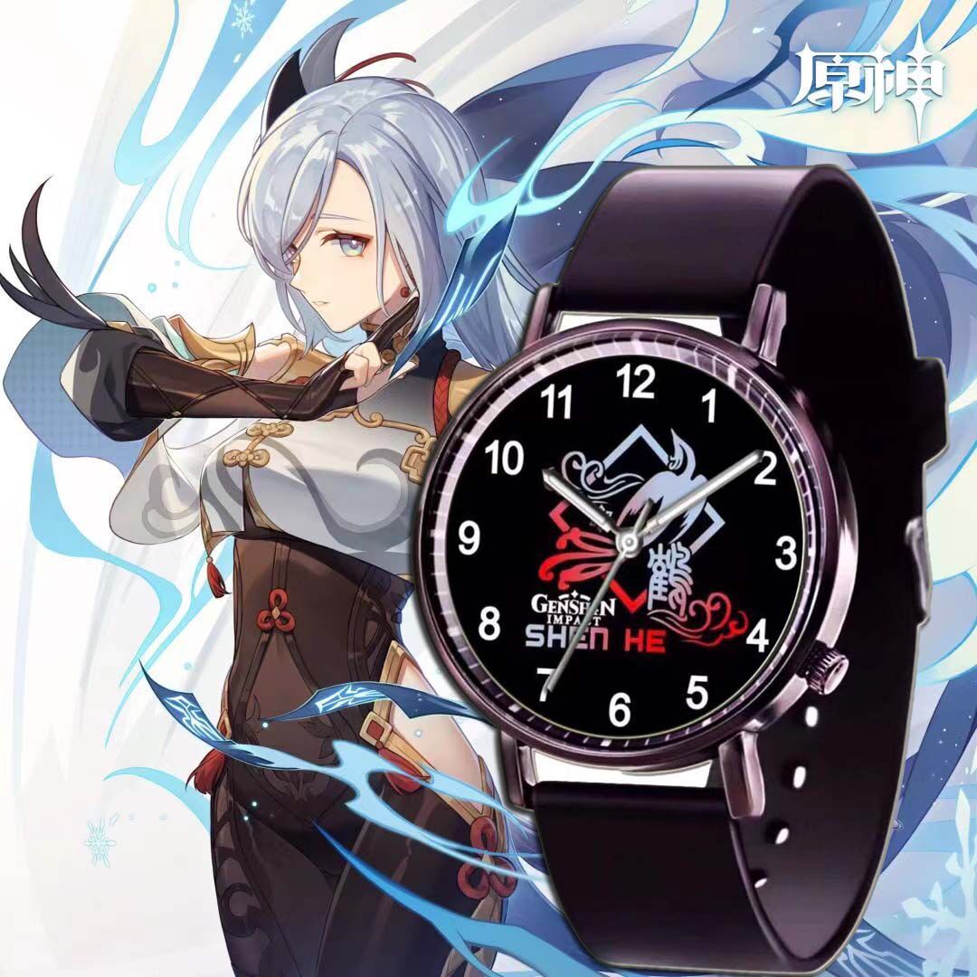 原神手表申鹤原神周边枫原万叶魈钟离胡桃刻晴申鹤二次元手表夜光