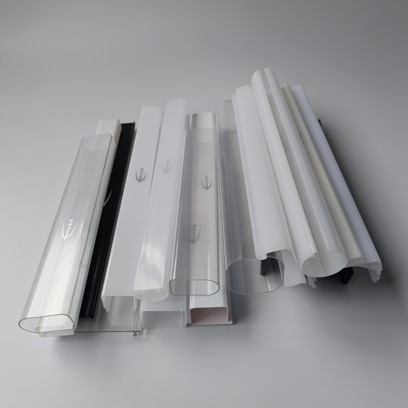 深圳厂家PC透明异形PVC  PP管磨砂灯罩ABS异型材PE压克力异形条