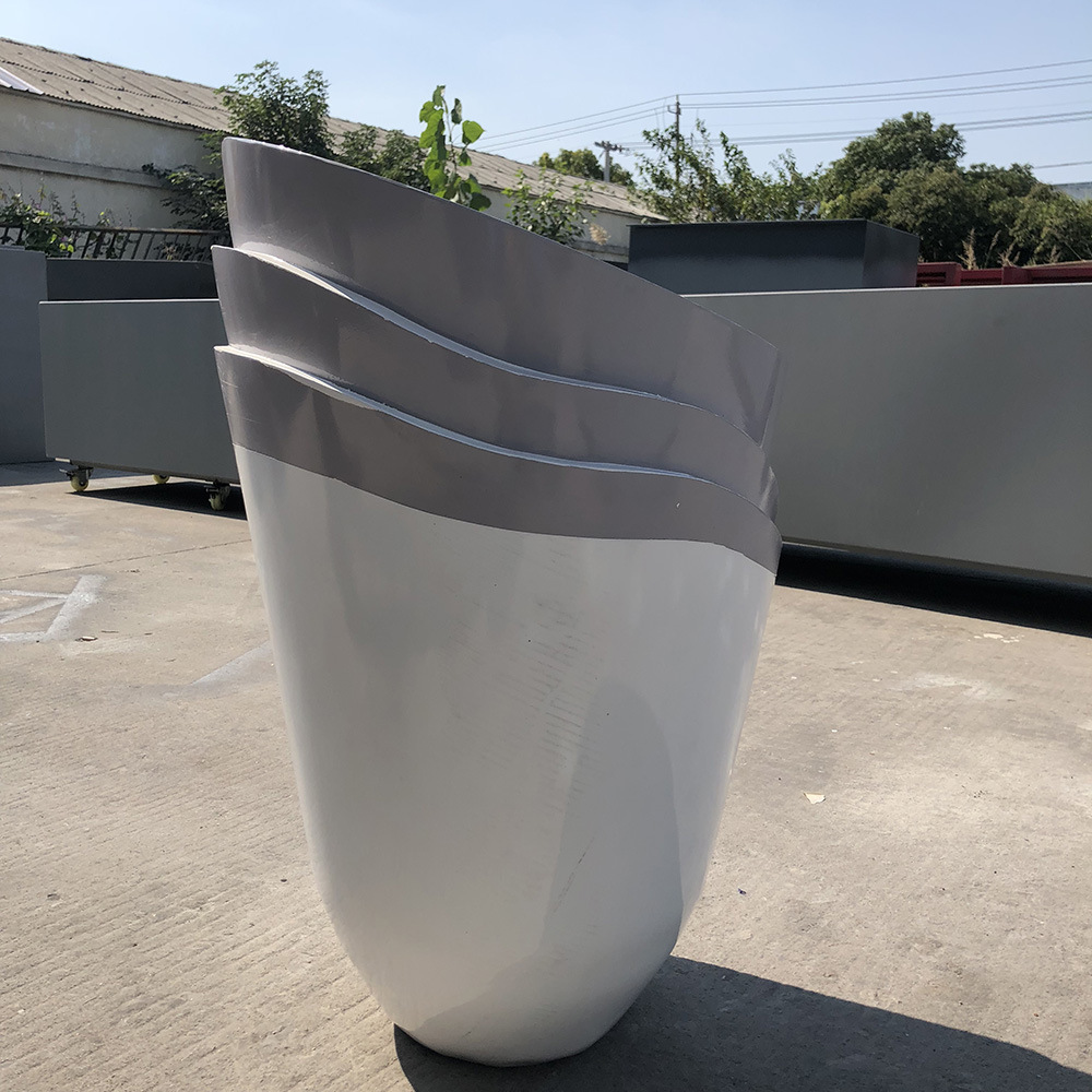 定制 商场花瓶不锈钢花箱 酒店写字楼大厅装饰烤漆花瓶花箱