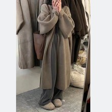 韩版慵懒风中长款毛衣外套女秋冬高级感针织开衫显瘦加厚外穿大衣