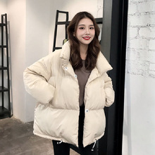 冬季韩版立领女2022年新款夹棉加厚棉服BF风宽松棉衣面包服学生潮