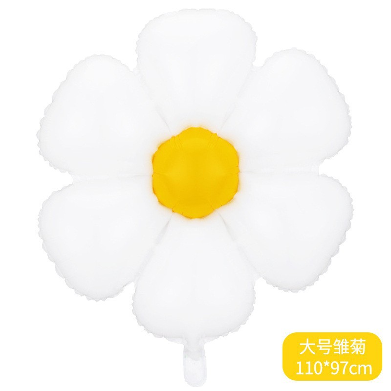 White Little Daisy Balloon Wholesale Internet Celebrity Ins Style Birthday Arrangement SUNFLOWER Flower Balloon