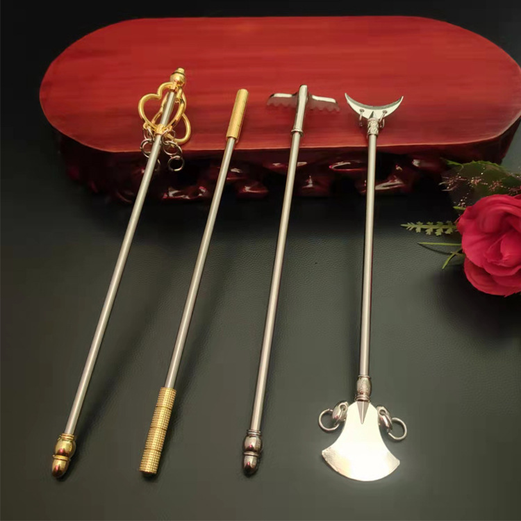 新款西游记唐僧禅杖八戒钉耙孙悟空金箍棒沙僧月牙铲兵器模型玩具