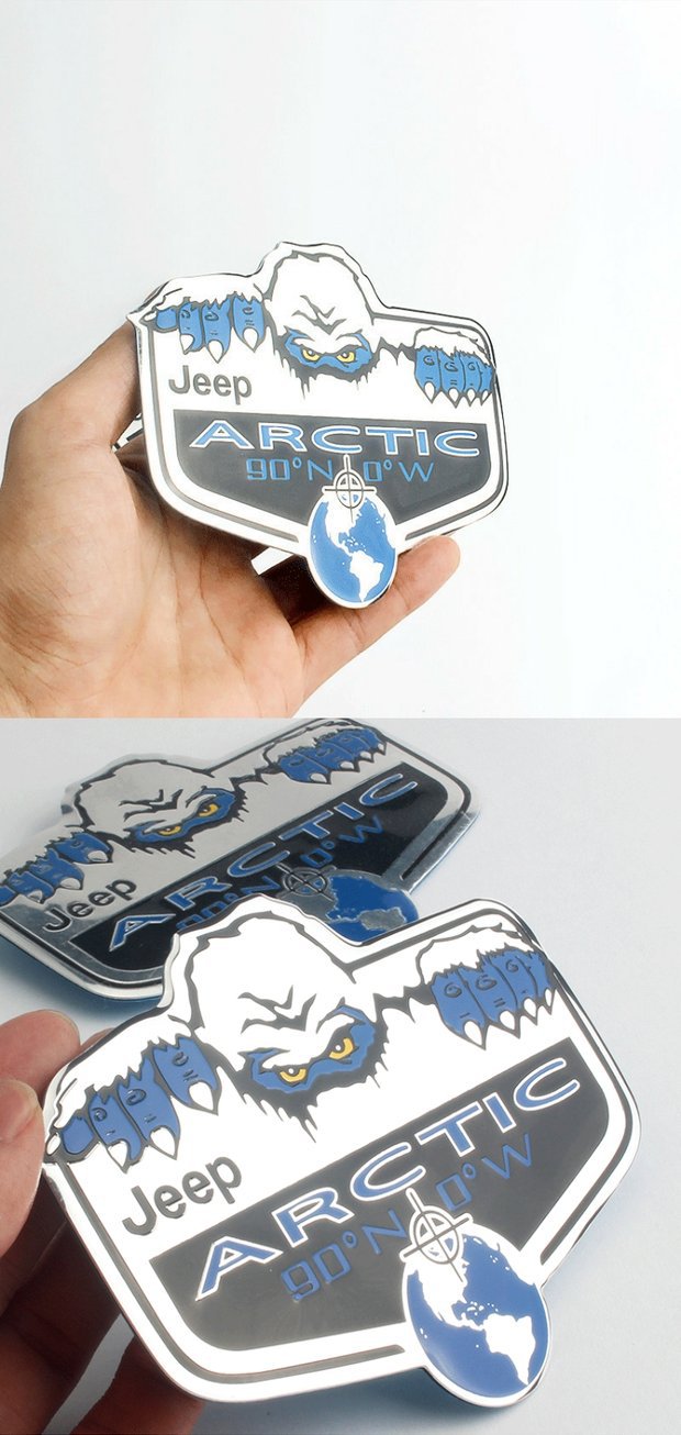 雪怪 适用于吉普jeep牧马人指南者自由人雪山标个性金属极地车标