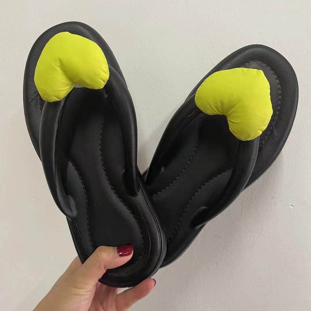 Eva Deodorant Slippers Flip Flops with Drooping Feeling Love Outdoor Beach Flip Flops Factory Wholesale