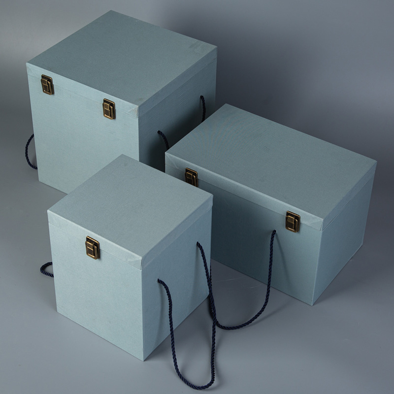 手提大码花瓶罐子运输包装盒布艺陶瓷根雕古董摆件空礼盒