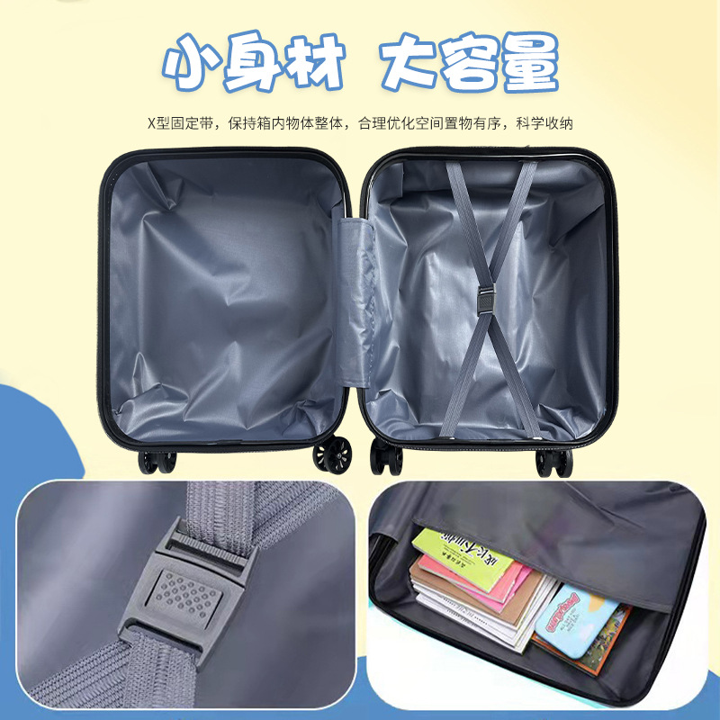 Factory Wholesale New Children's Luggage Retractable Draw-Bar Luggage Universal Wheel Cute Cartoon Trolley Case