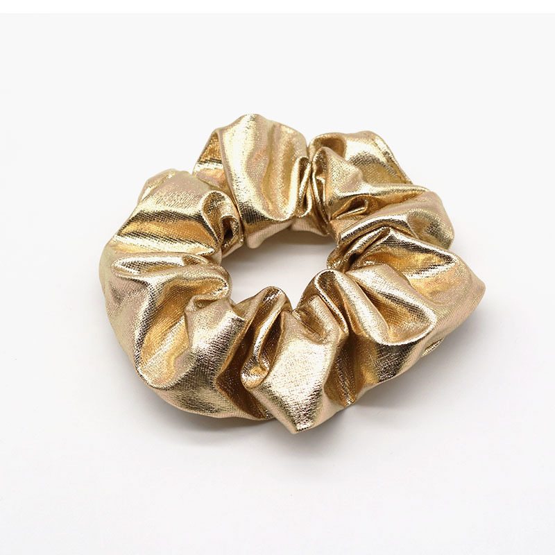 Foreign Trade Cross-Border Amazon Stage Golden Glossy Multicolor Optional Gradient Color Large Intestine Hair Ring Headdress Hair Rope