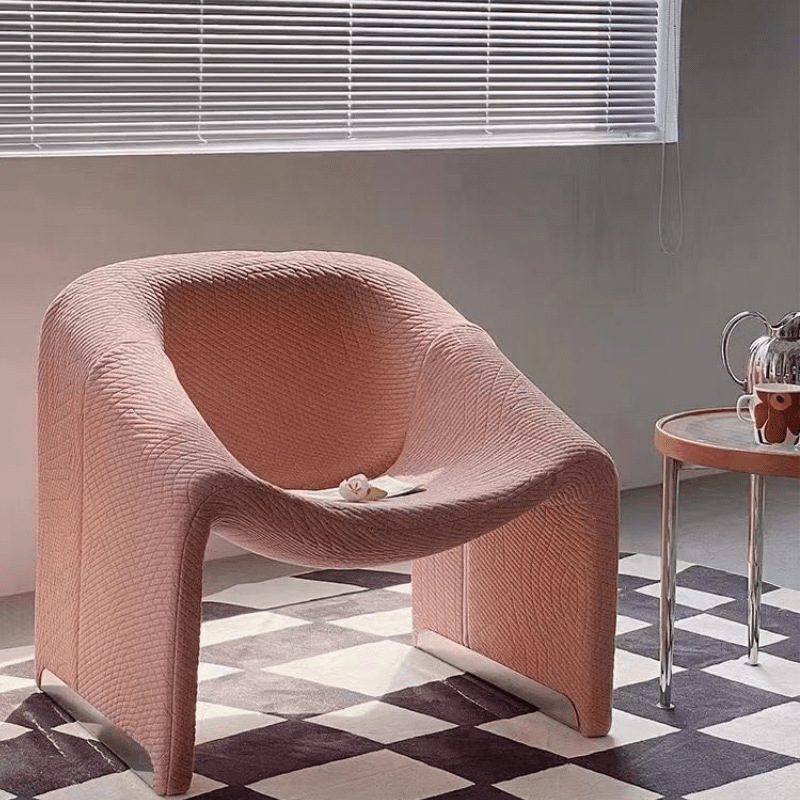 玻璃钢飘带椅m字造型椅 酒店别墅样板间客厅单人休闲异形沙发椅