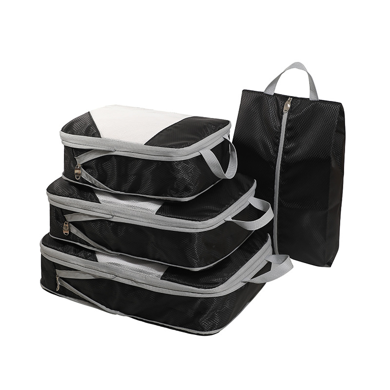 Amazon Hot Travel Compressed Storage Bag Four-Piece Luggage Set Organizing Folders Waterproof Clothing Storage Bag