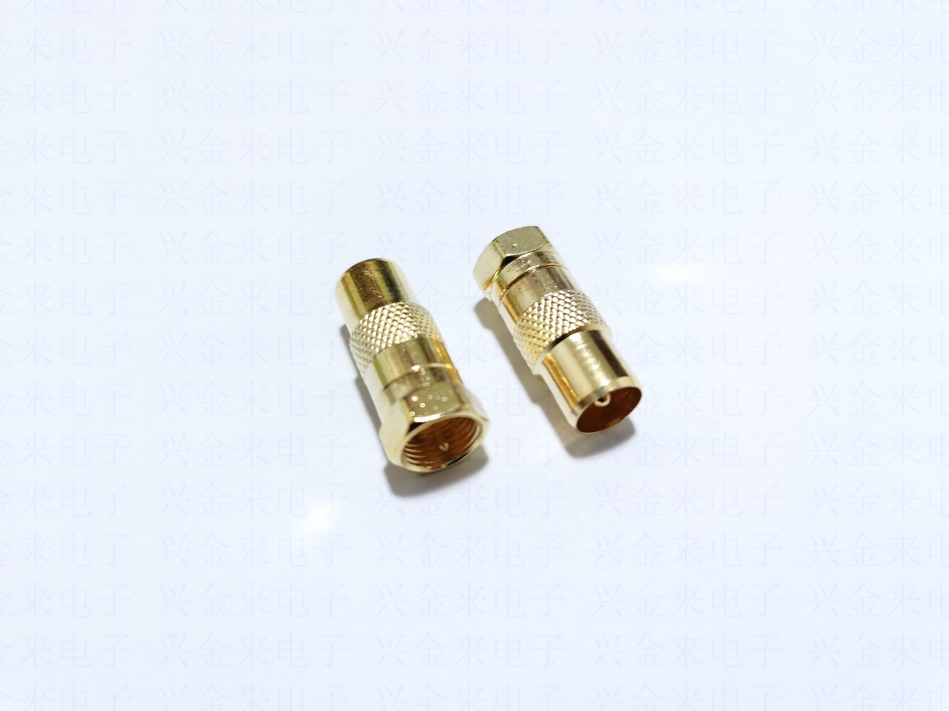 有线电视机顶盒转接头 闭路线插头 英制f头转rf头 粗细针转换对接