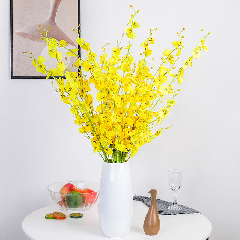 Emulation Oncidium Bouquet Decorative Flower Dried Flower Ornaments Decorative Plastic Fake Flower Indoor Living Room Table Decorations