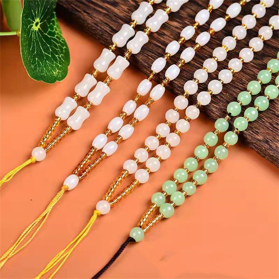 玉珠项链 吊坠项链 绑挂件用珠子链 项链绳批发 玉线-阿里巴巴