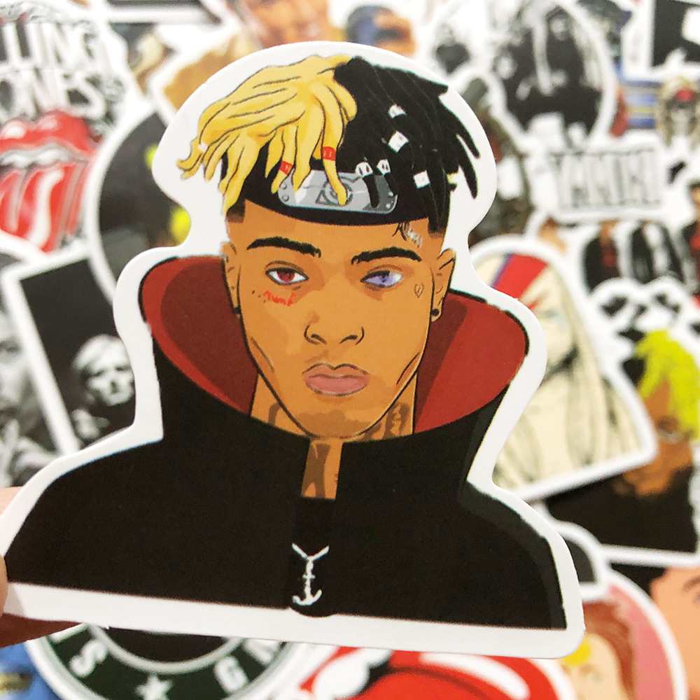 102张音乐摇滚rock乐队贴纸亚马逊卡通涂鸦贴纸摩托车行李箱贴画