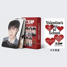 现货55张EXO卡片Valentine's Day at School小卡边伯收藏卡LOMO卡