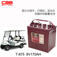 Trojan同款蓄电池T-875 8V170Ah 高尔夫球车深循环蓄电池厂家批发