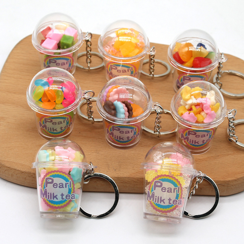 internet celebrity the hokey pokey cup keychain pendant simulation candy toy student couple bag charm yiwu stall toy gift